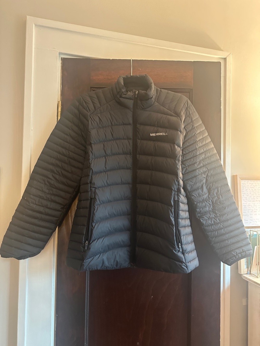 Merrell Black Lightweight Quilted Puffer Jacket